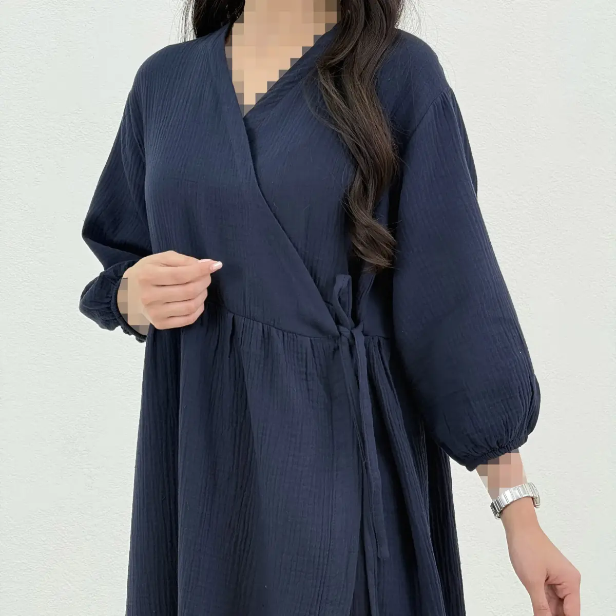 پیراهن زنانه موسلین چپ و راستی | آی بولک