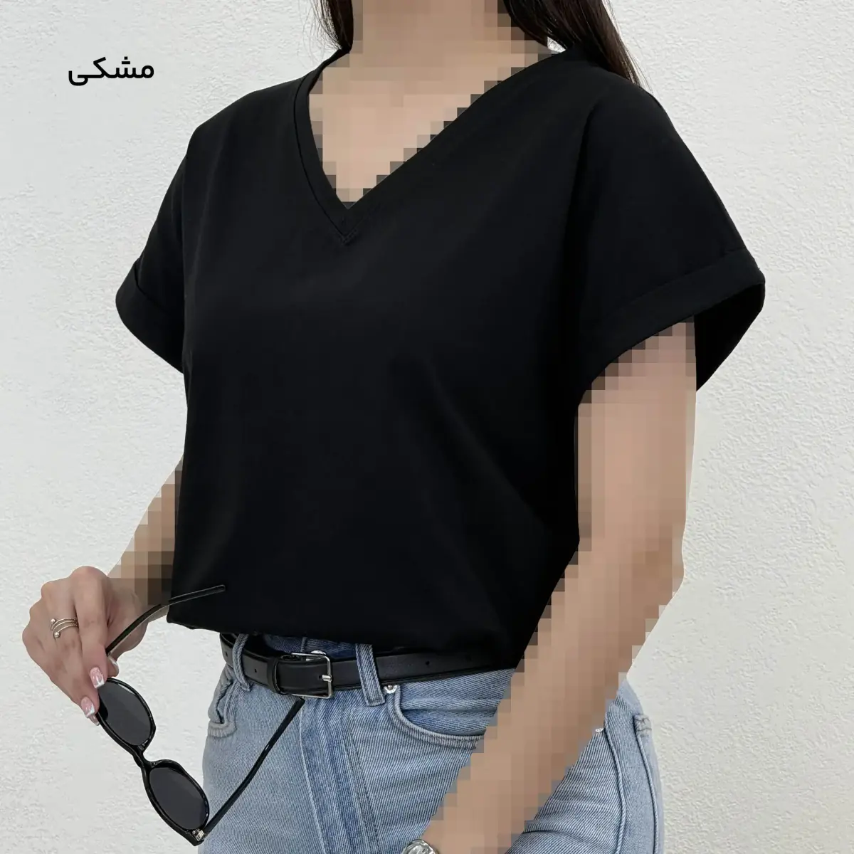 تیشرت زنانه  یقه هفت رنگی | آی بولک