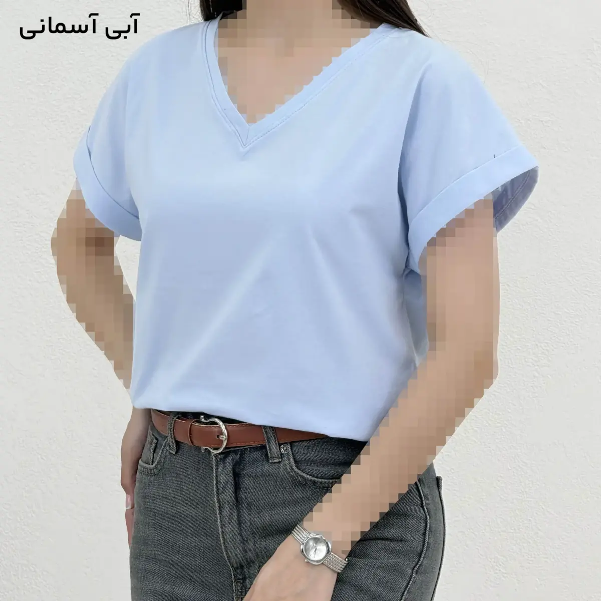 تیشرت زنانه  یقه هفت رنگی | آی بولک