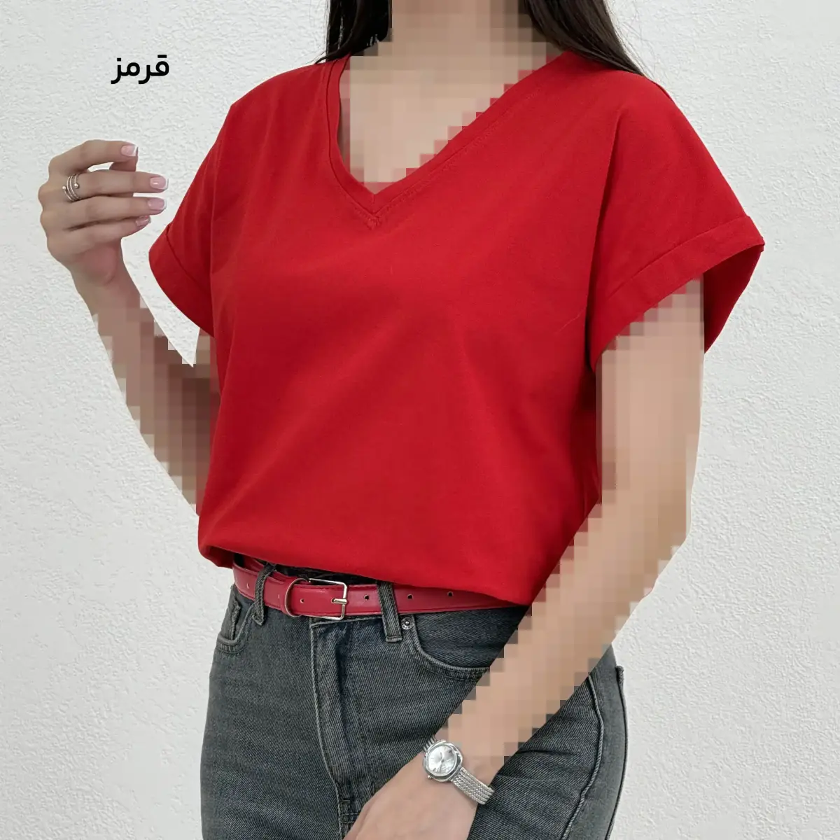تیشرت زنانه  یقه هفت رنگی | آی بولک