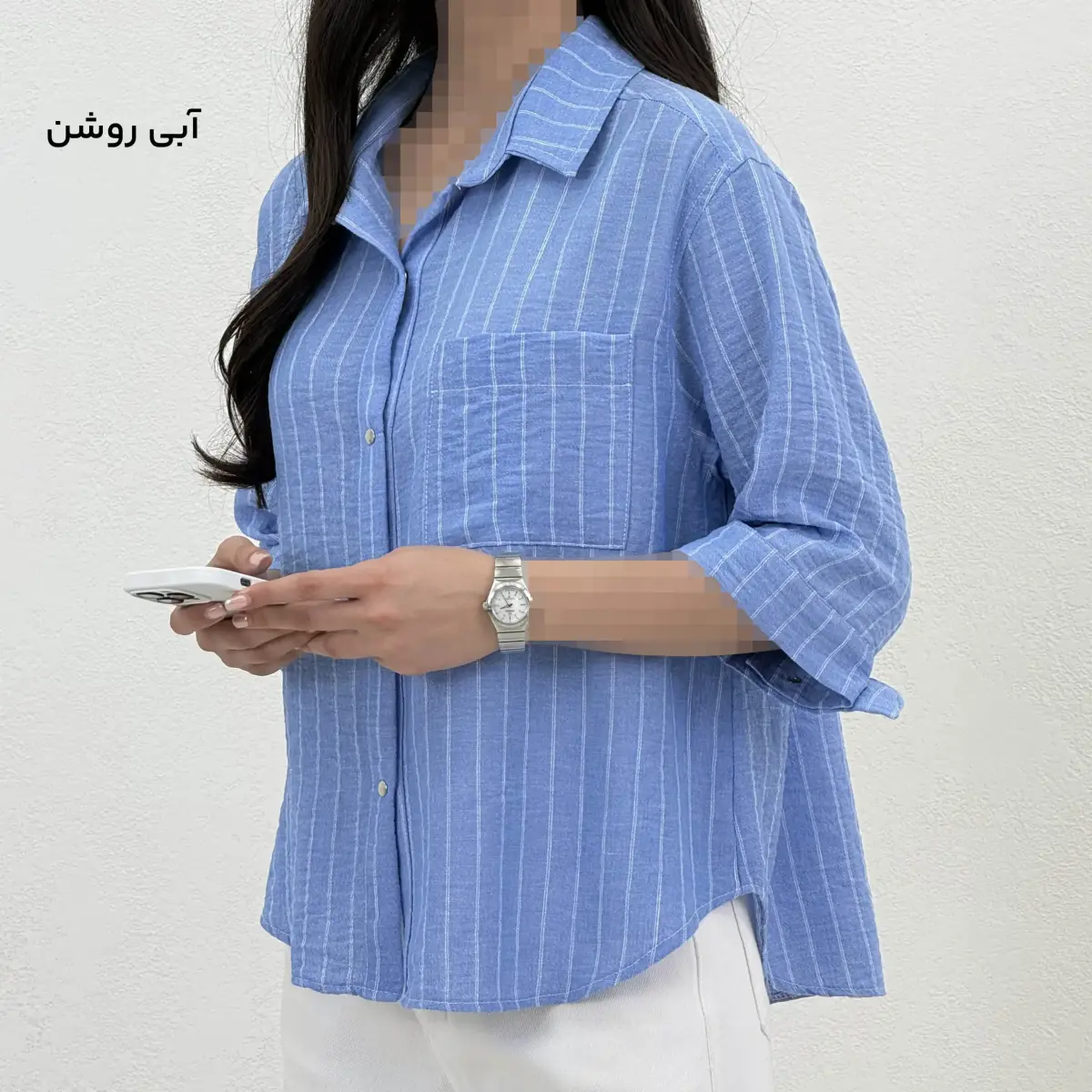 شومیز زنانه لینن زارا راه راه | آی بولک