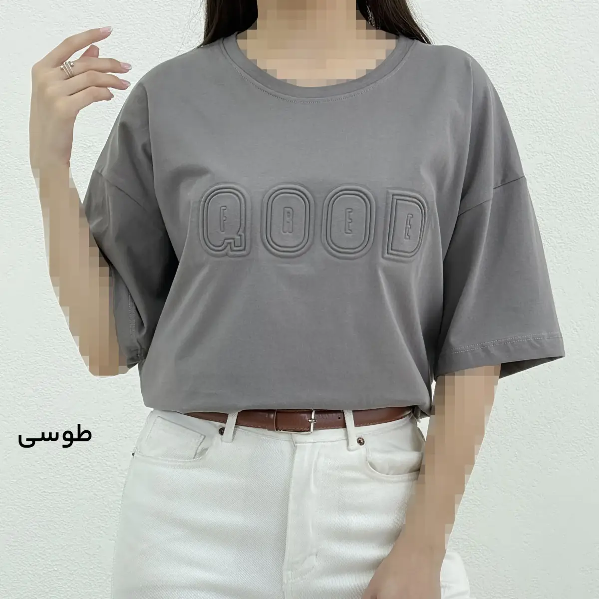 تیشرت زنانه باکسی برجسته گود | آی بولک