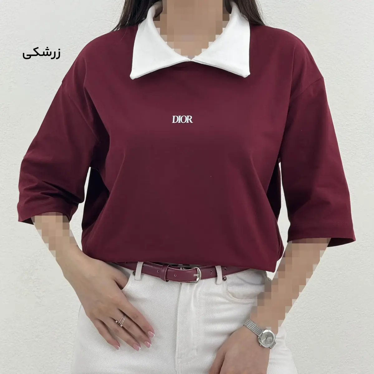 پولوشرت زنانه یقه شکاری Dior | آی بولک