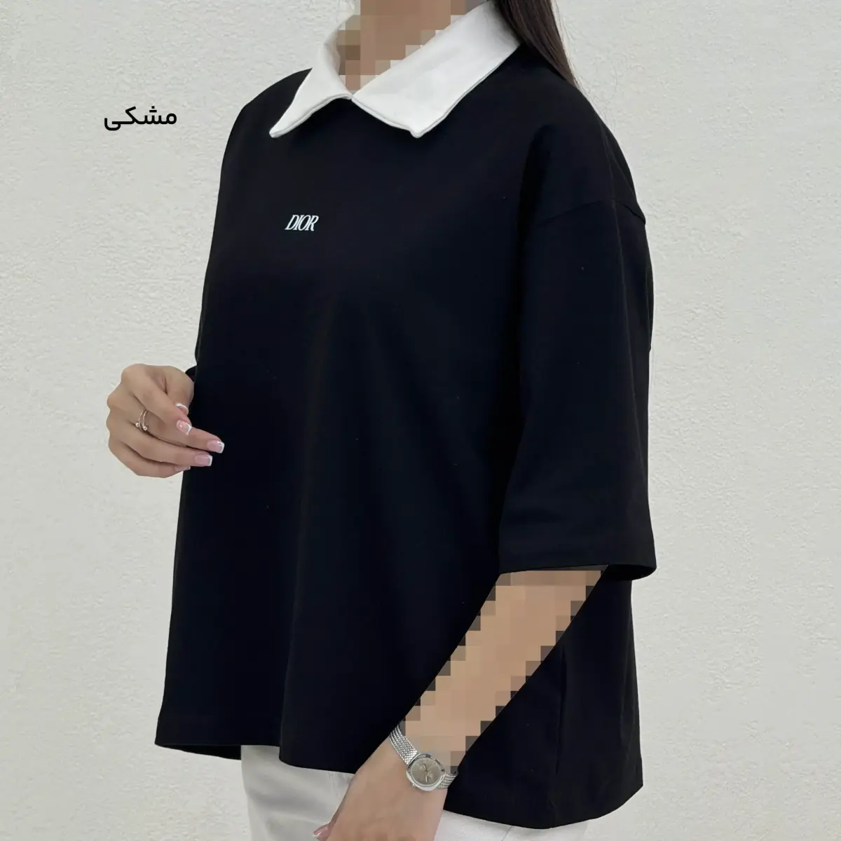 پولوشرت زنانه یقه شکاری Dior | آی بولک