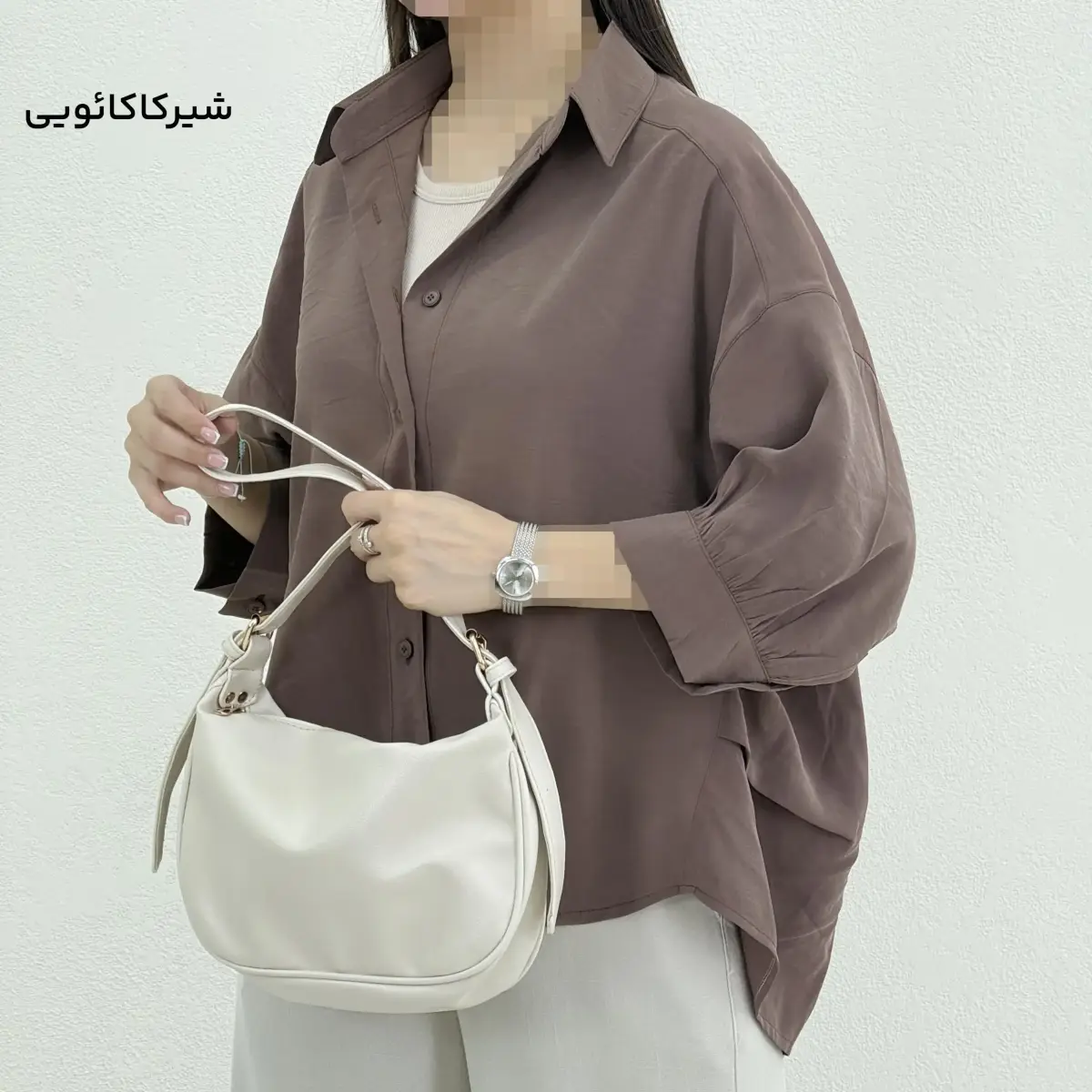 شومیز زنانه سیلک آستین چیندار | آی بولک