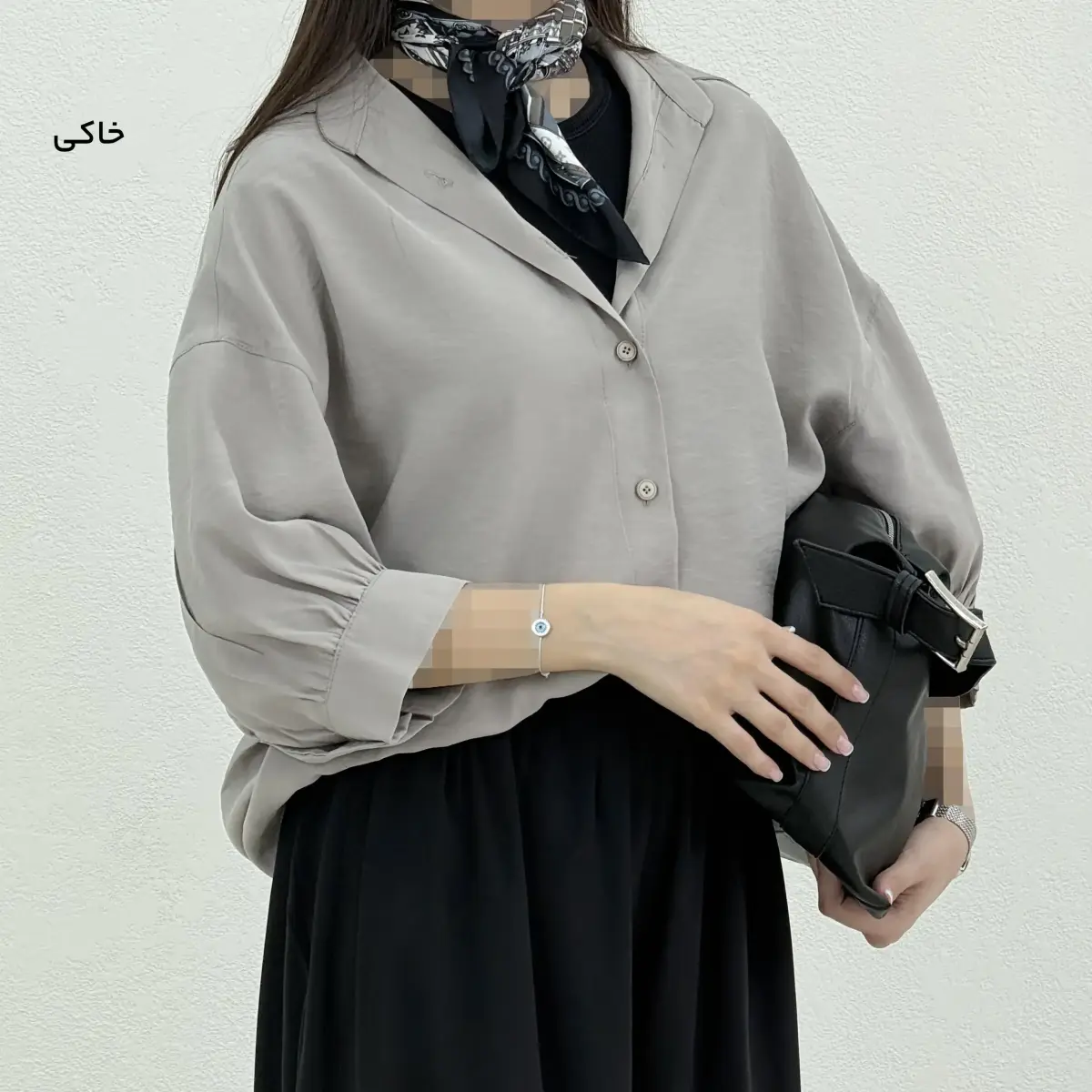 شومیز زنانه سیلک آستین چیندار | آی بولک