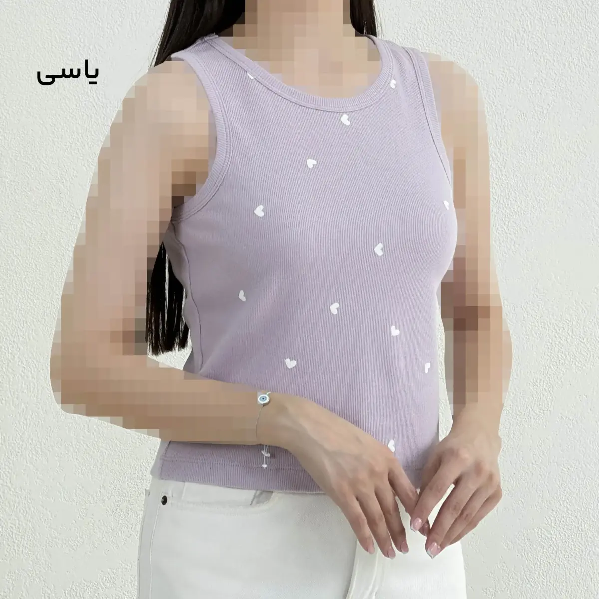 تاپ زنانه کبریتی طرح قلبی | آی بولک