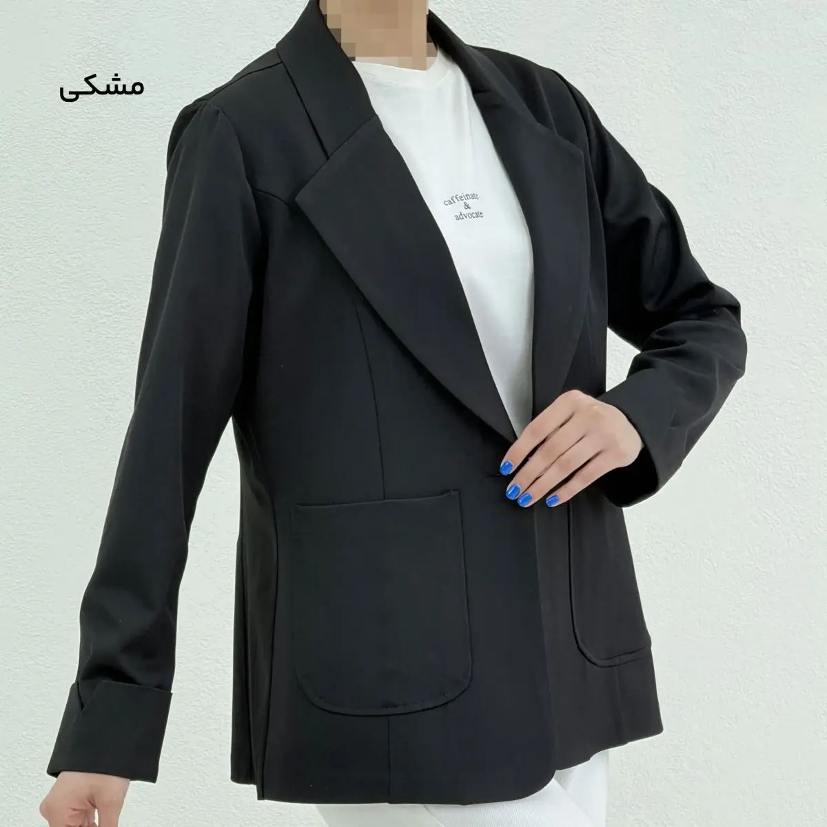کت زنانه کرپ بزیاق تک دکمه | آی بولک