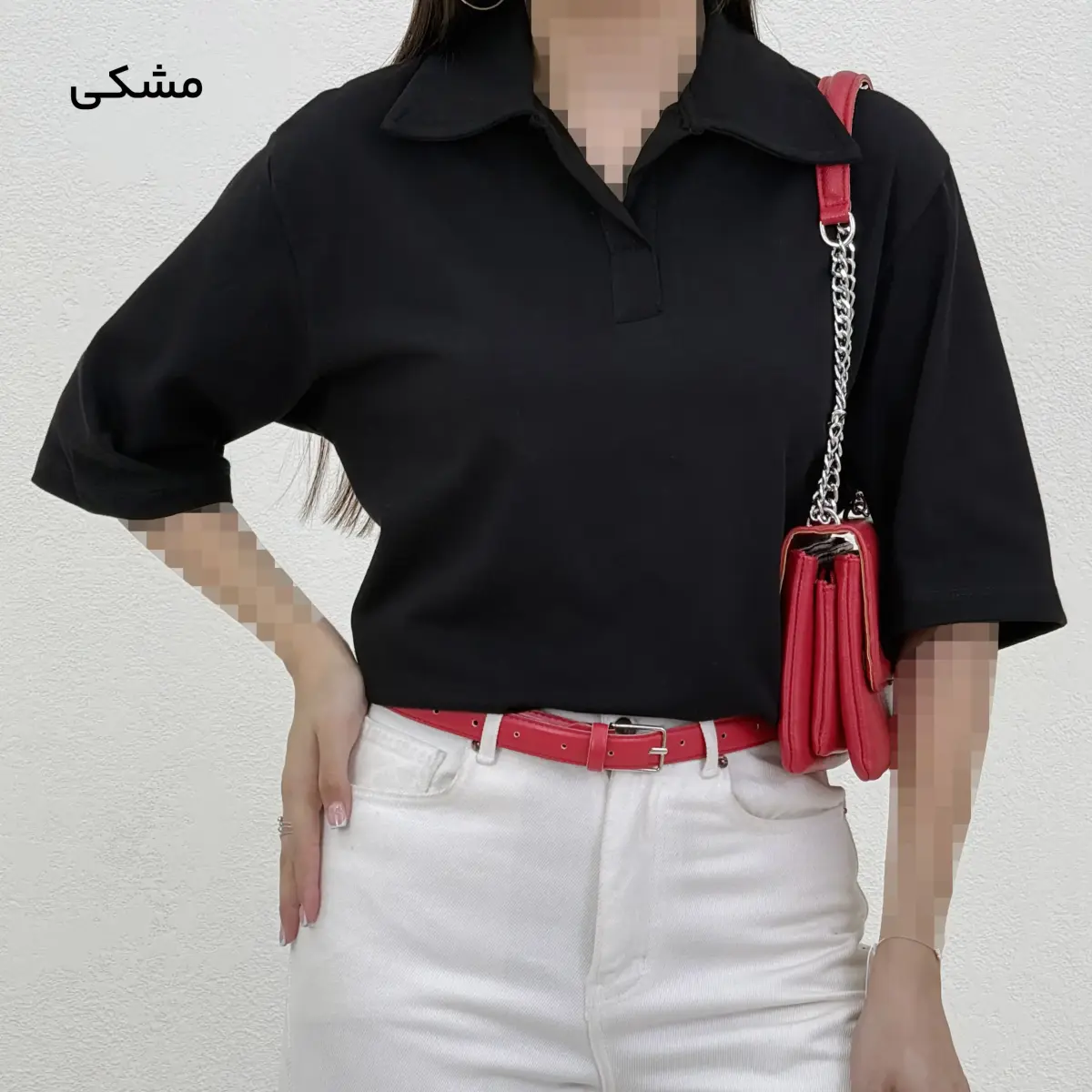 پولوشرت زنانه یقه شکاری بیسیک | آی بولک
