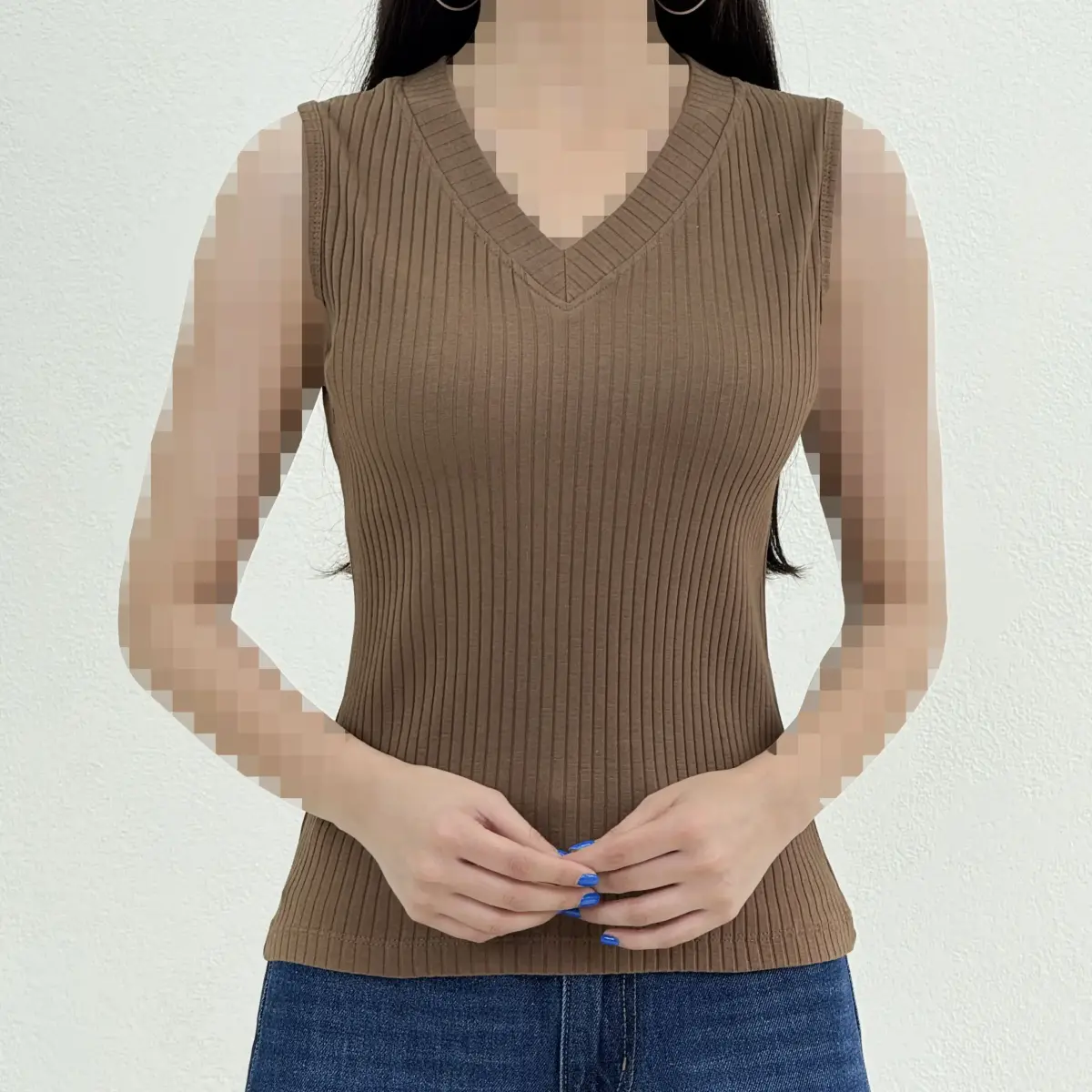تاپ زنانه کرکره ای یقه هفت | آی بولک