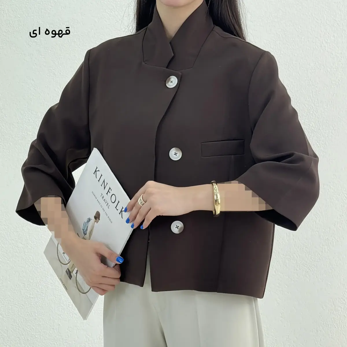 کت زنانه کرپ جیب نما | آی بولک