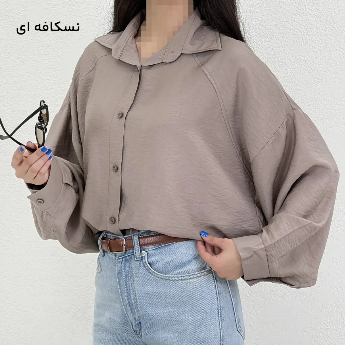 شومیز زنانه سیلک پری یقه مردانه | آی بولک