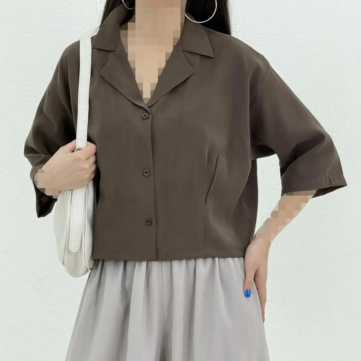 شومیز زنانه مودال یقه انگلیسی | آی بولک