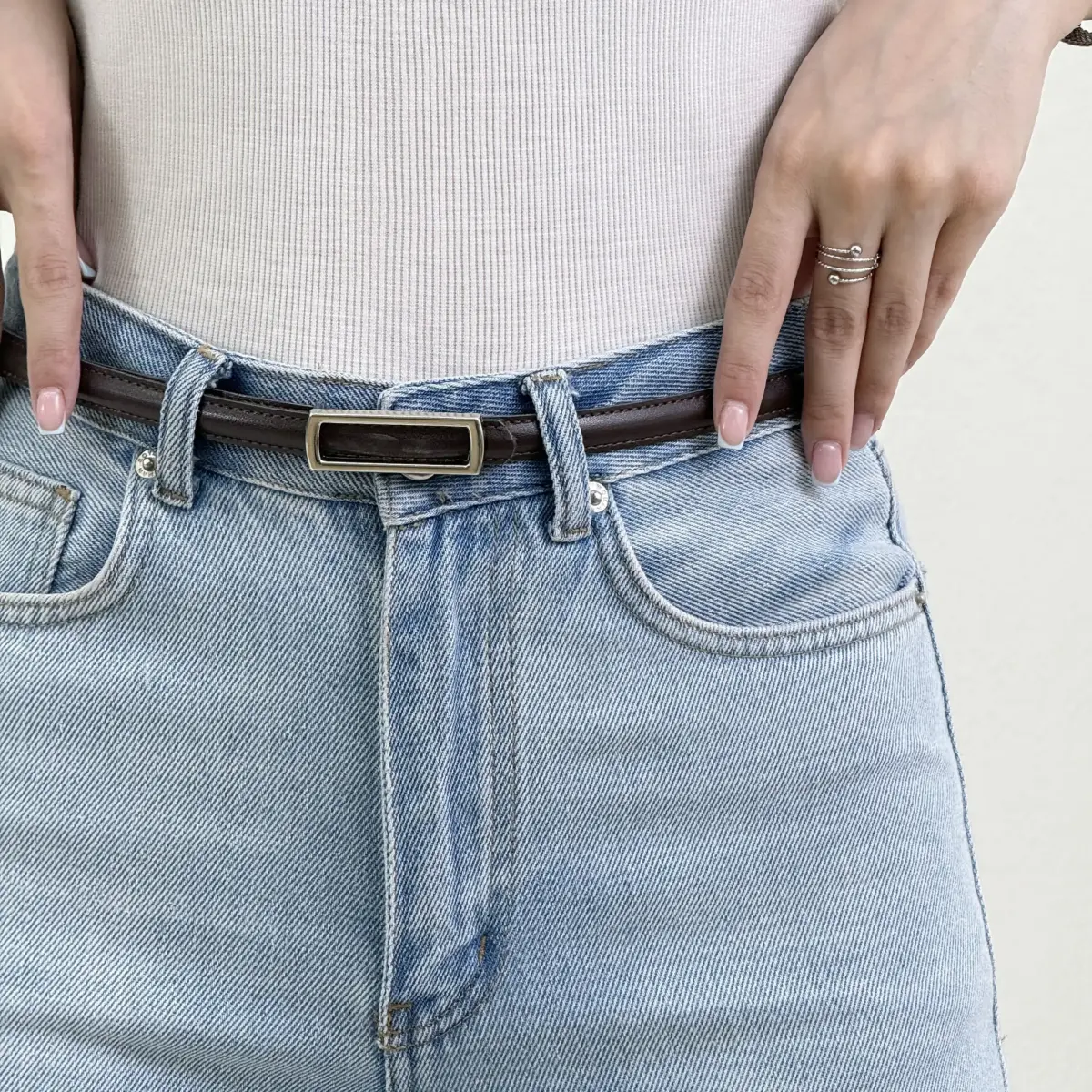 کمربند زنانه سگک مستطیلی | آی بولک