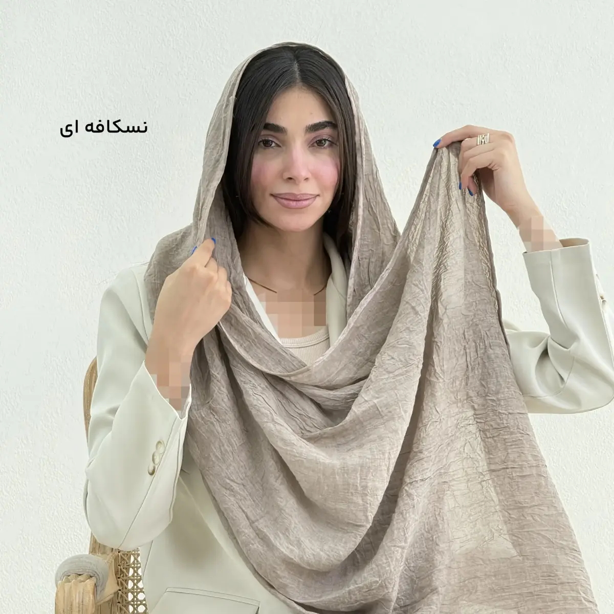 شال زنانه طرح امواج | آی بولک