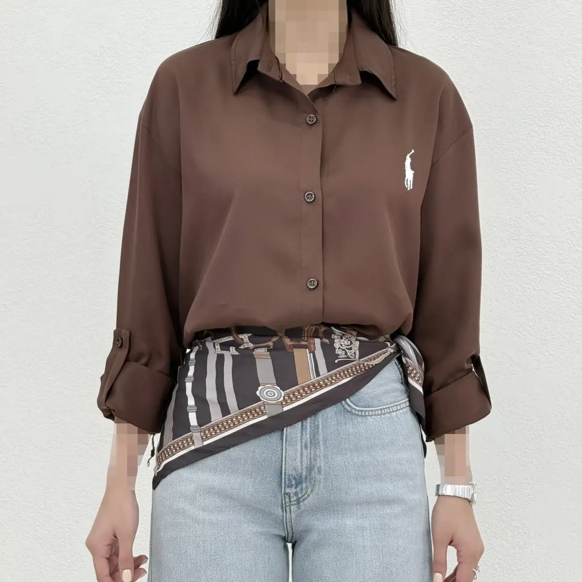 شومیز زنانه سیلک لایوسل polo | آی بولک
