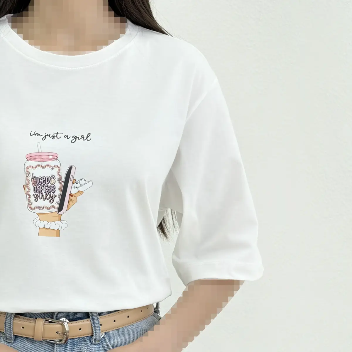 تیشرت زنانه یقه گرد طرحدار فانتزی | آی بولک