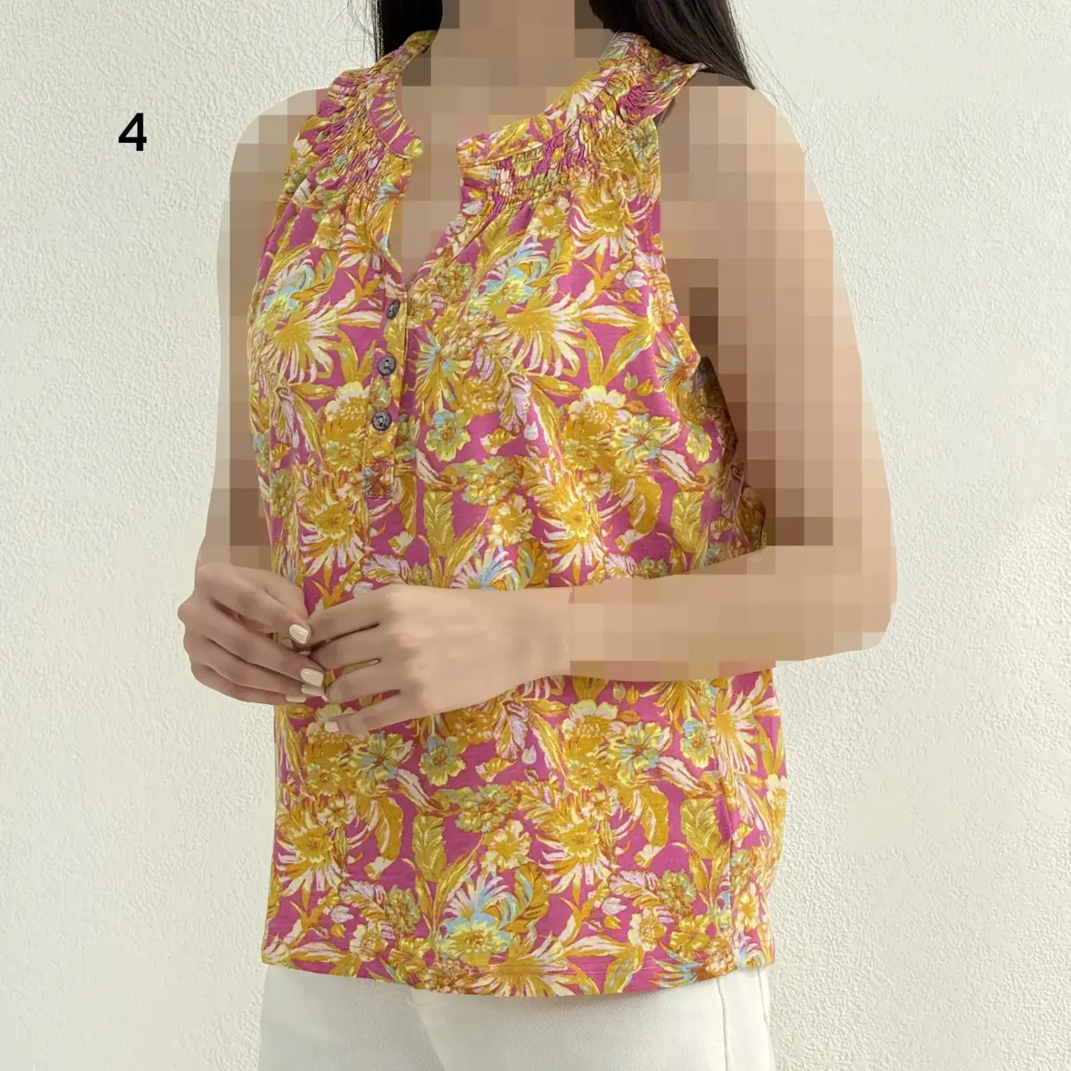 تاپ زنانه حلقه ای میکس سه دکمه | آی بولک