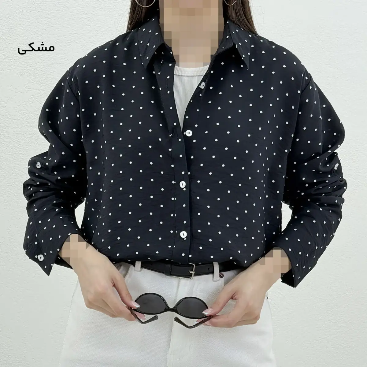 شومیز زنانه خالخالی سیلک  | آی بولک