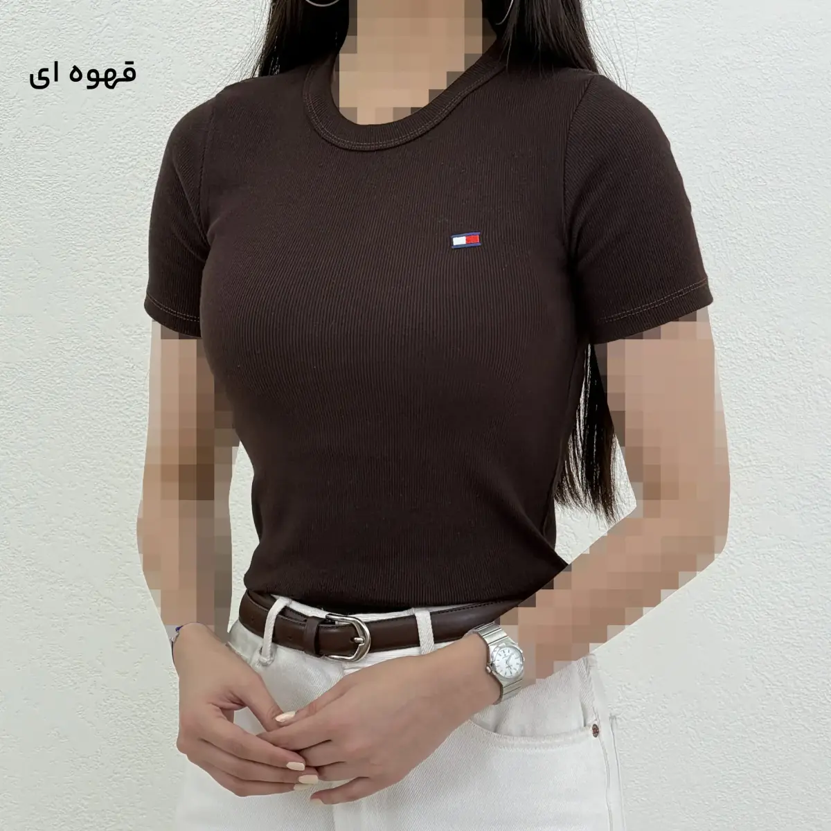 تیشرت زنانه بیسیک کبریتی | آی بولک