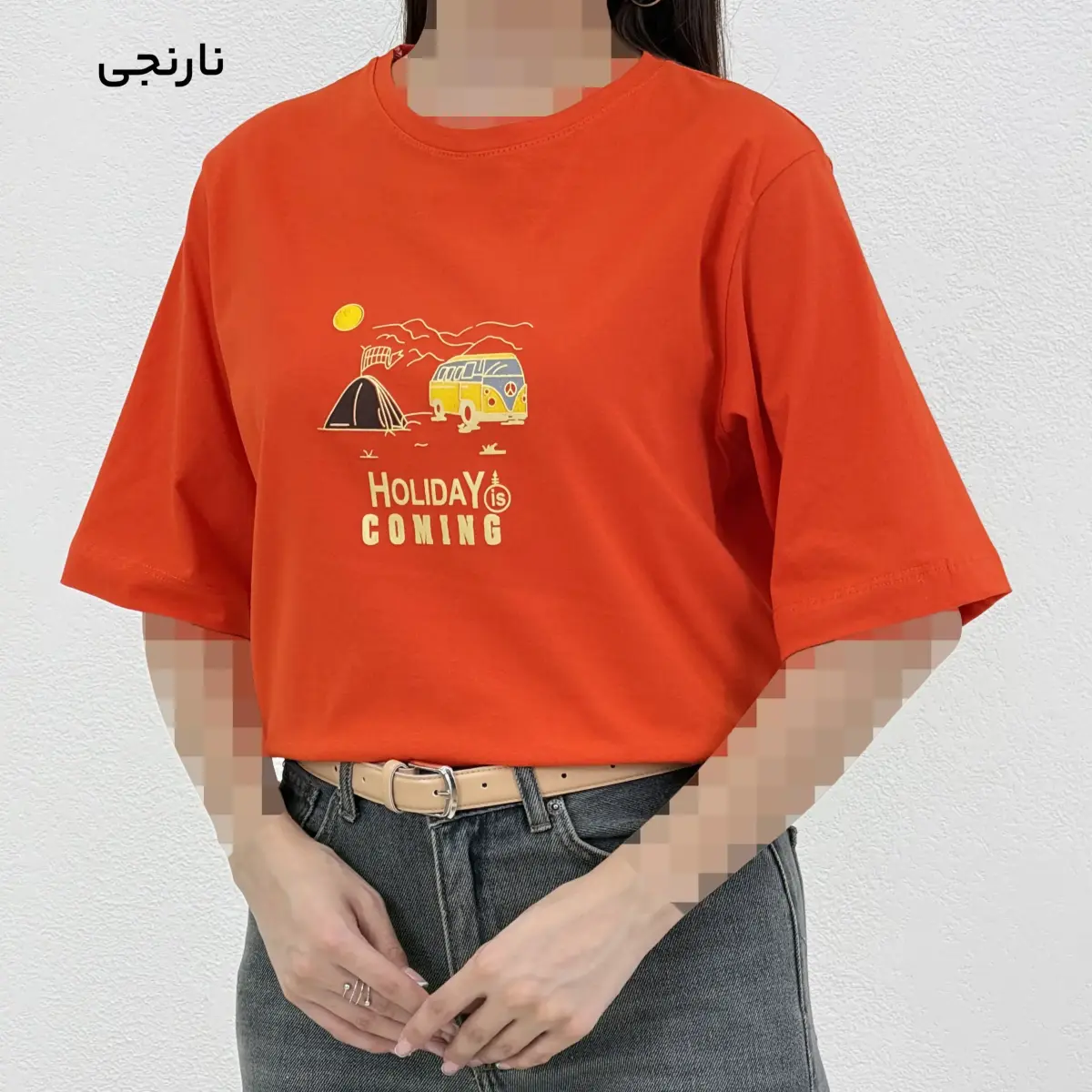 تیشرت زنانه باکسی Holiday | آی بولک