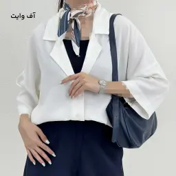 شومیز زنانه سیلک یقه انگلیسی| آی بولک