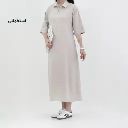 پیراهن زنانه سیلک مودال نیم زیپ | آی بولک