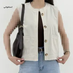 وست زنانه لینن جلو جیب | آی بولک