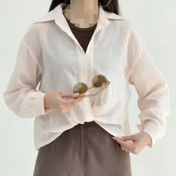 شومیز زنانه جلو پیچ شیشه ای | آی بولک
