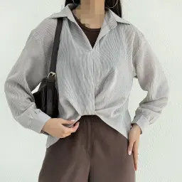 شومیز زنانه جلو پیچ شیشه ای | آی بولک