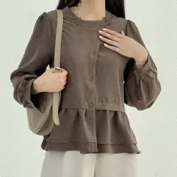 شومیز زنانه سیلک پایین چین | آی بولک
