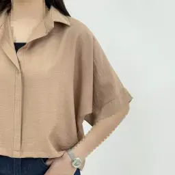 شومیز زنانه کراپ جلو بسته | آی بولک