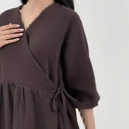 پیراهن زنانه موسلین چپ و راستی | آی بولک