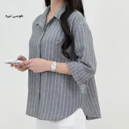 شومیز زنانه لینن زارا راه راه | آی بولک