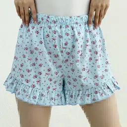 شورتک زنانه طرحدار پایین چین | آی بولک