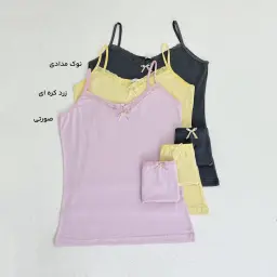 ست تاپ و شورت زنانه جلو پاپیون | آی بولک