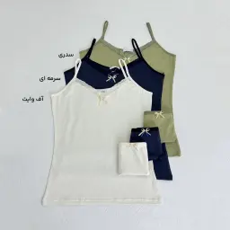 ست تاپ و شورت زنانه جلو پاپیون | آی بولک