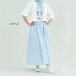 ست زنانه تیشرت و دامن ساردین | آی بولک