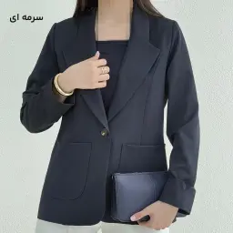 کت زنانه کرپ بزیاق تک دکمه | آی بولک