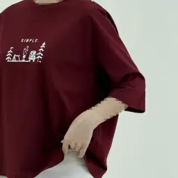 تیشرت زنانه باکسی simple | آی بولک