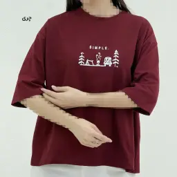 تیشرت زنانه باکسی simple | آی بولک