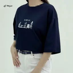 تیشرت زنانه باکسی simple | آی بولک