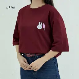 تیشرت زنانه باکسی طرح خرگوش | آی بولک