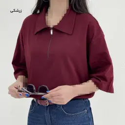 پولوشرت زنانه باکسی زیپ دار | آی بولک