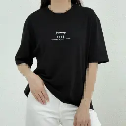 تیشرت زنانه باکسی CLUB | آی بولک