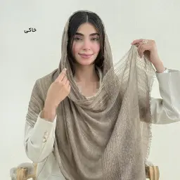 شال زنانه لینن دور ریش | آی بولک
