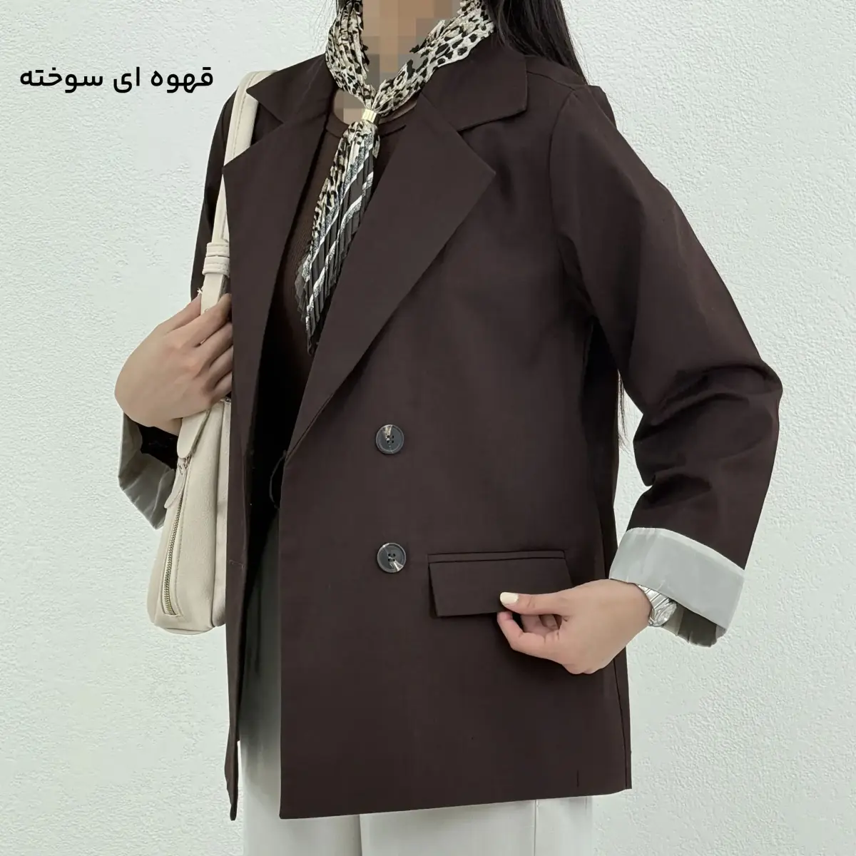 کت زنانه لینن یقه انگلیسی | آی بولک