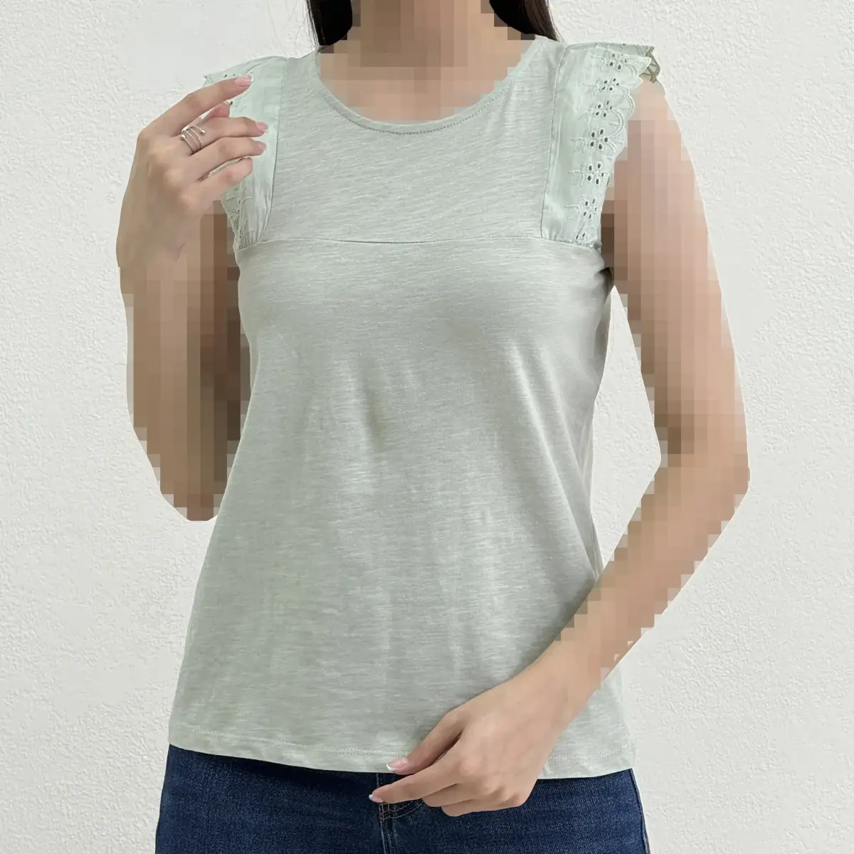تاپ زنانه حلقه ای نخ و پنبه | آی بولک