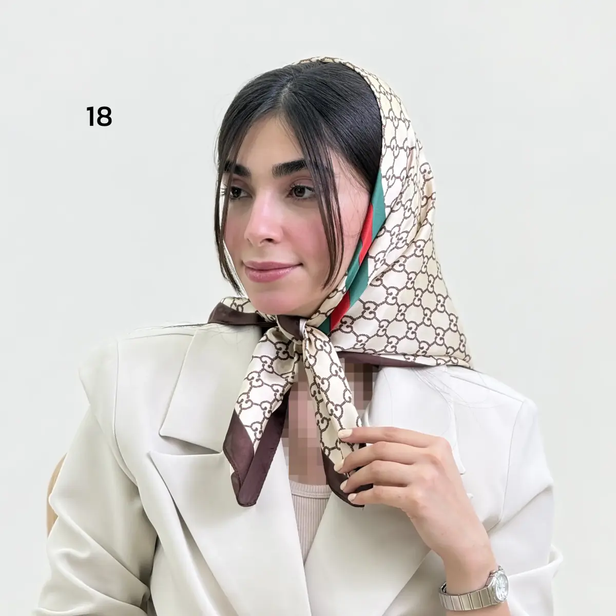 مینی اسکارف زنانه ساتن ابریشم | آی بولک