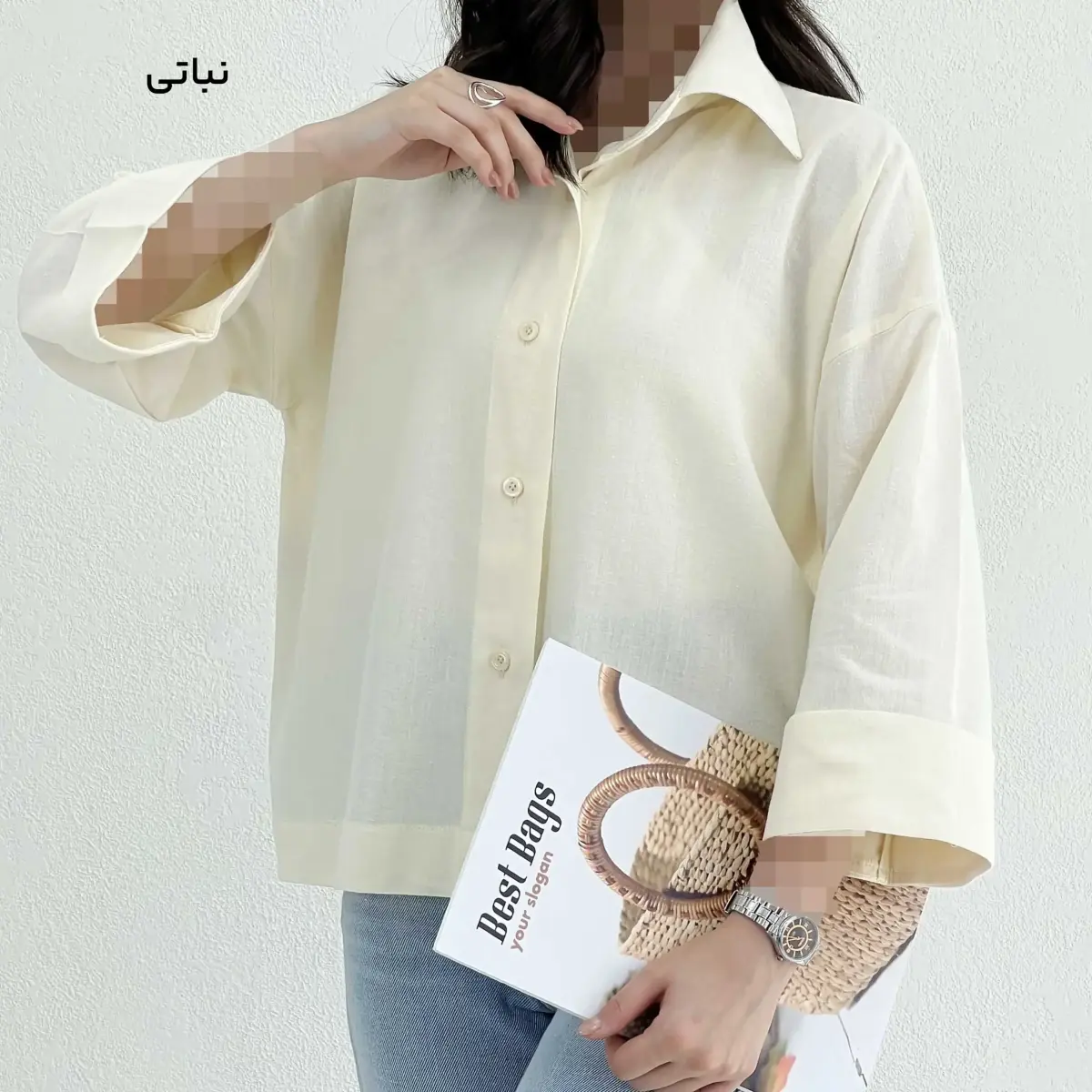 شومیز باکسی زنانه آستین دوبل | آی بولک
